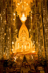 The Buddha in the temple of Wat tasung at in uthaitanee