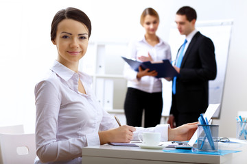 Business meeting in office