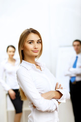 Fototapeta premium Portrait of a business woman in office