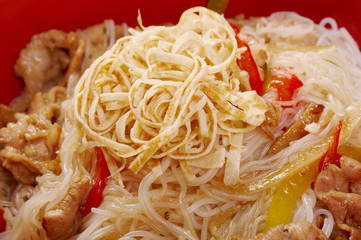 pork slice  and noodle