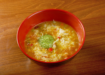 .Minestrone vegetable soup