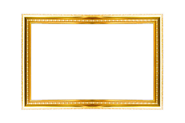 Picture gold frame with a decorative pattern