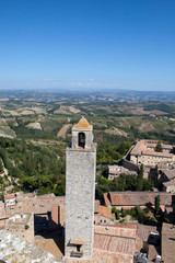 Fototapeta na wymiar Tuscan wioska San Gimignano Widok z wieży
