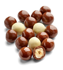 chocolate candy with nut sweet bonbon