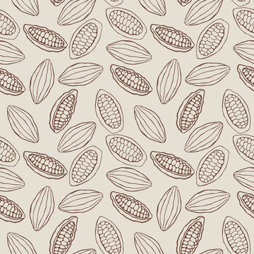 Fototapeta seamless cacao pod pattern