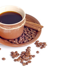 coffee cup and beans background