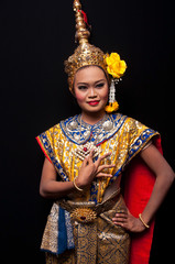Khon-Thai classical masked ballet , Thailand. Ramayana