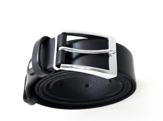 Fototapeta premium Leather belt isolated on white