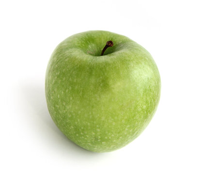 Green apple isolated over white background