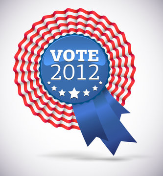 US presidential election in 2012 Vector badge