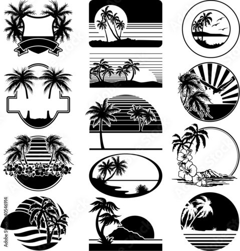 "Black and white beaches" Stock image and royalty-free vector files on