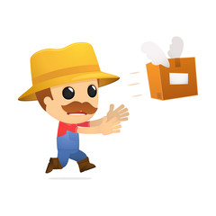 funny cartoon farmer