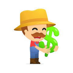 funny cartoon farmer