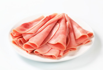 Thinly sliced ham