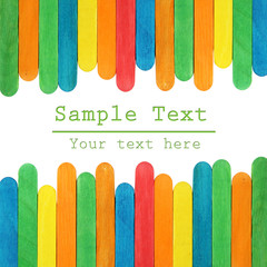 colorful wood ice-cream stick Background