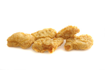 chicken nugget in white background