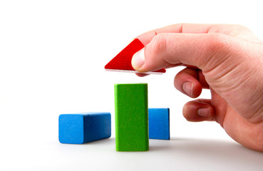 Wooden building blocks