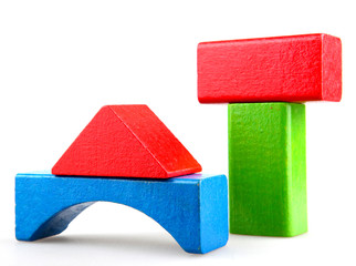 Wooden building blocks