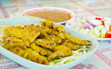 grill pork satay