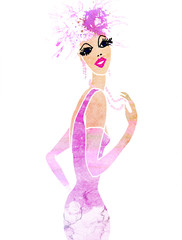 donna elegante  ad un ricevimento