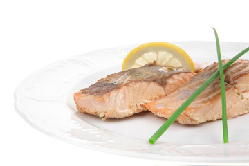 baked pink salmon steaks