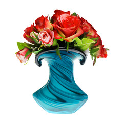 bouquet of red roses in the vase © Sergey Andrianov