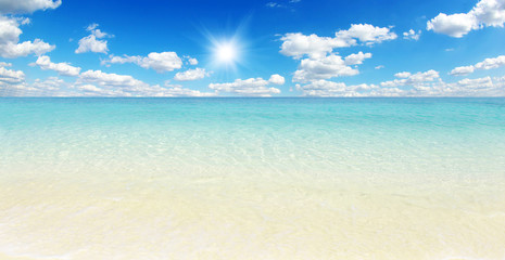 Panele Szklane Podświetlane  plaża i tropikalne morze
