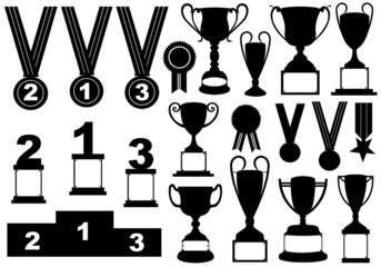 Trophies and medals set