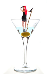 ragazza in un drink