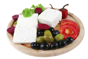 white cheese served on plate