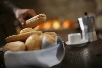 Italian savoiardi cookies