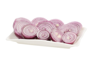 Dish with chopped red onion