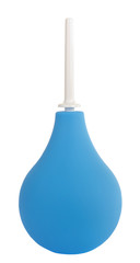 blue medical suction bulb isolated on white background