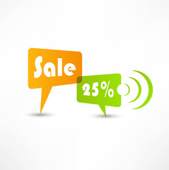 Sale concept speech bubbles