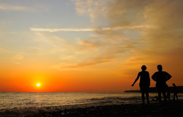 Obraz premium Sunset at the sea