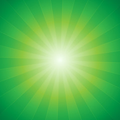 Green Burst Rays Background