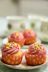 Cupcakes and tea