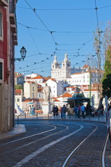 Naklejka na ściany i meble krajobraz z Lizbony