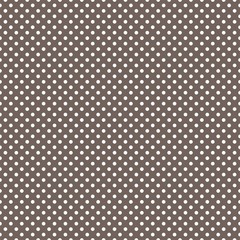 Vector seamless pattern white polka dots on brown background