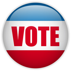 United States Election Vote Button.