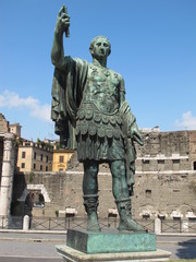 Statue of Roman soldier in front of Trajan´s Forum, Rome