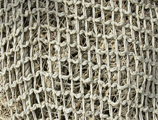 old fishing nets closeup