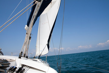 Plakat Jacht, Meer, Wind, Sport, Freizeit