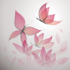 Butterfly like flower / Surreal floral background - 40570528