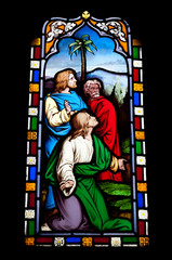 Obraz na płótnie Canvas Religious stained glass window