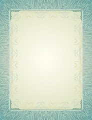 certificate background with calligraphic lines, vector