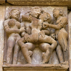 Temples of Khajuraho, famous for their erotic sculptures