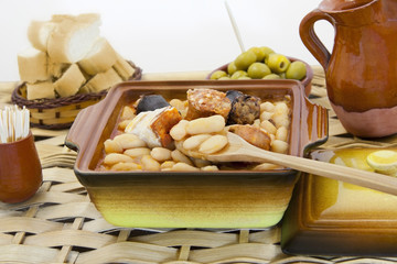Fabada asturiana, judias blancas, alubias.