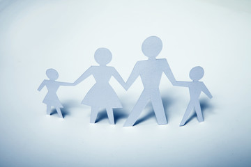 Concept image of family cutout paper