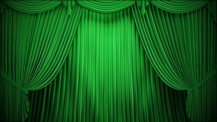 Theater or stage curtain